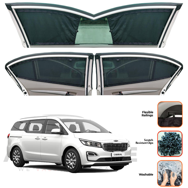 Kia Grand Carnival Custom Car Sliding Curtains - Model 2018-2020