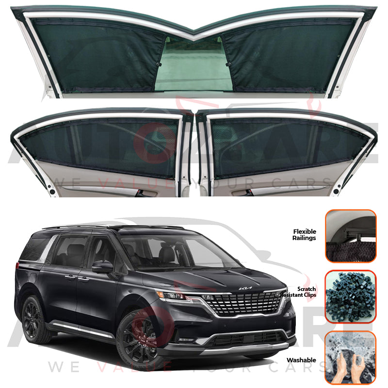 Kia Grand Carnival Custom Car Sliding Curtains - Model 2021-2025