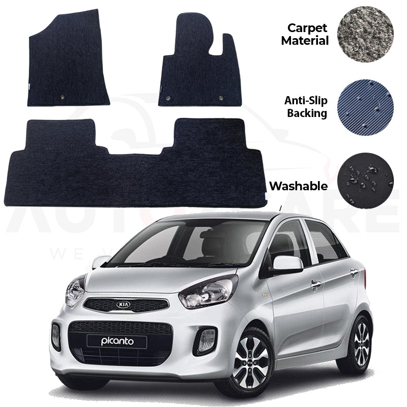 Kia Picanto Fitting Carpet Floor Mat 3PCS - Model 2019-2020