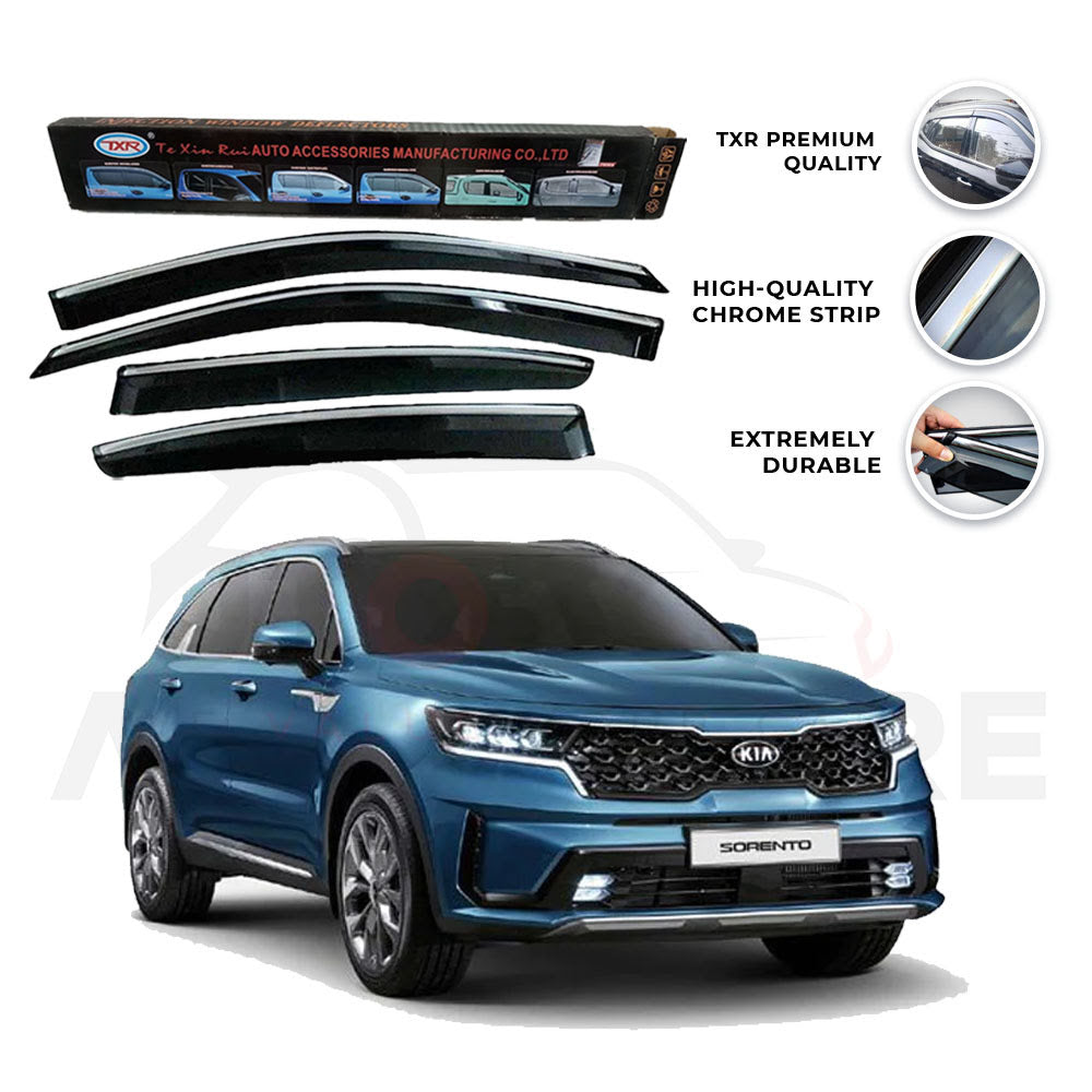 Kia Sorento TXR Air press sun visor with chrome model 2020-2021 - AutozCare Pakistan