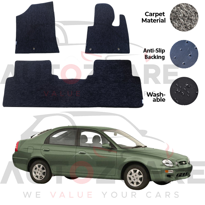 Kia Spectra Fitting Carpet Floor Mat 3PCS - Model 2000-2001