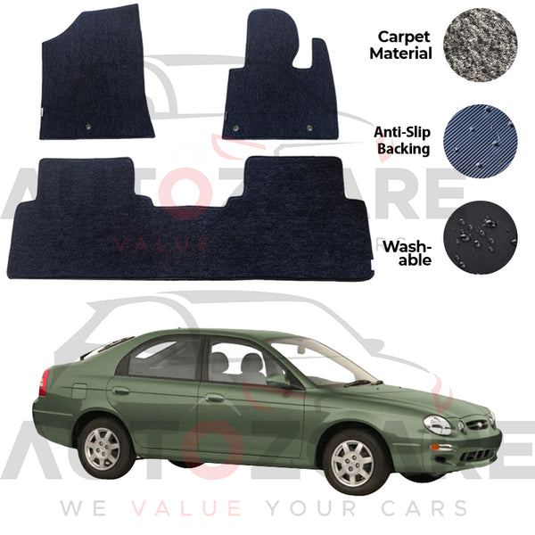 Kia Spectra Fitting Carpet Floor Mat 3PCS - Model 2000-2001