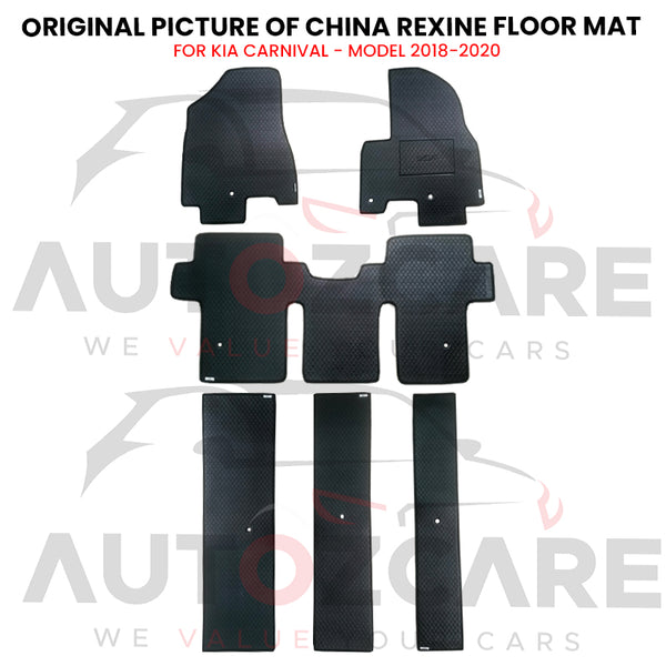 Kia Grand Carnival China Rexine Floor Mat 6PCS - Model 2018-2020