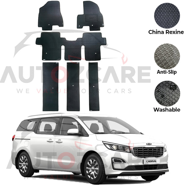 Kia Grand Carnival China Rexine Floor Mat 6PCS - Model 2018-2020