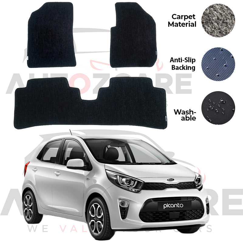 Kia Picanto Fitting Carpet Floor Mat 3PCS - Model 2019-2025