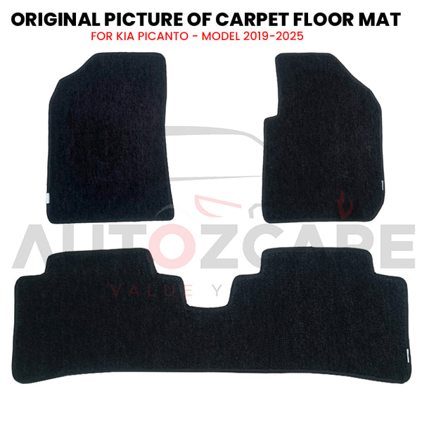 Kia Picanto Fitting Carpet Floor Mat 3PCS - Model 2019-2025