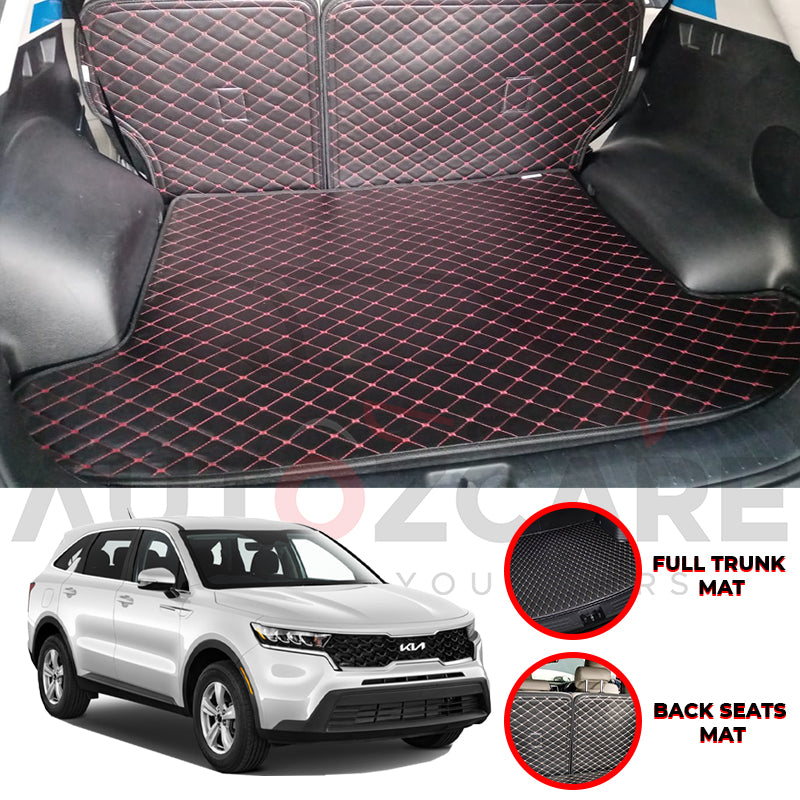 Kia Sorento Custom Car Complete 7D Cabine Mat | Complete 7d Trunk Room Mat - Model 2021-2024