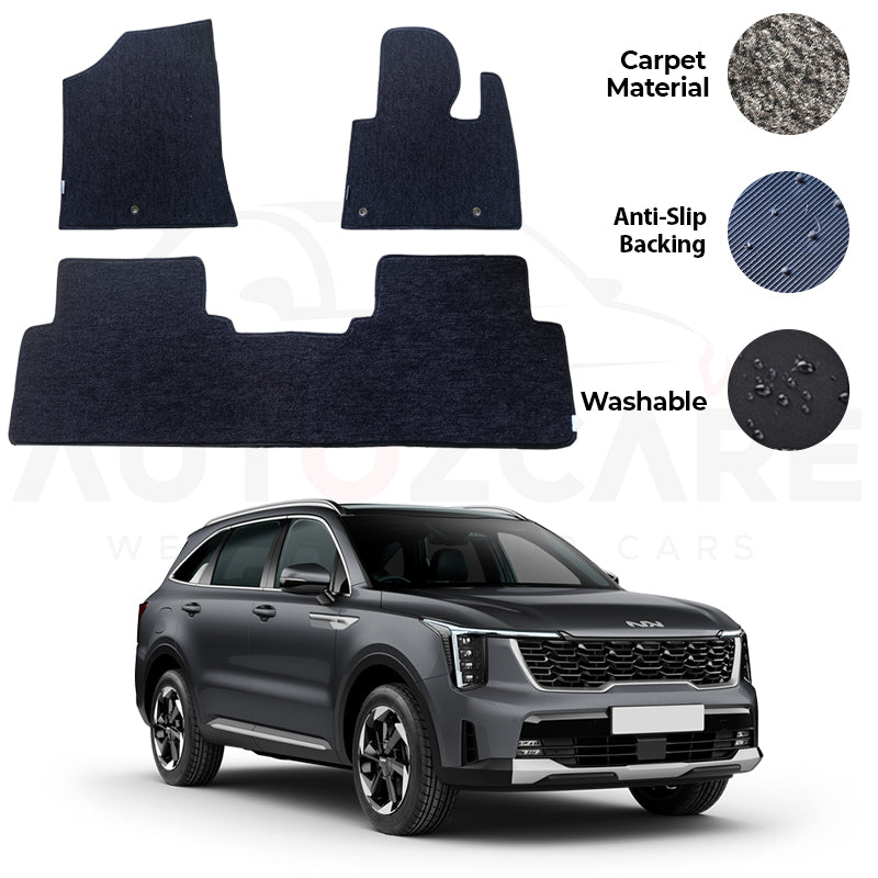 Kia Sorento Fitting Carpet Floor Mat 5PCS - Model 2021-2024