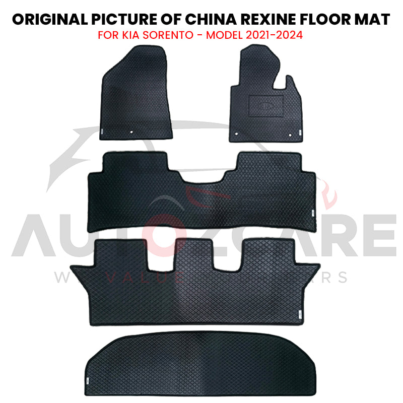 Kia Sorento China Rexine Floor Mat 5PCS - Model 2021-2024