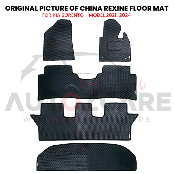 Kia Sorento China Rexine Floor Mat 5PCS - Model 2021-2024