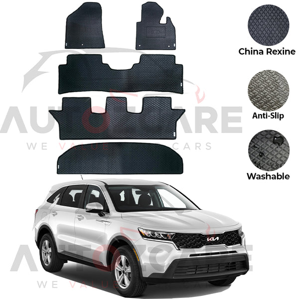 Kia Sorento China Rexine Floor Mat 5PCS - Model 2021-2024