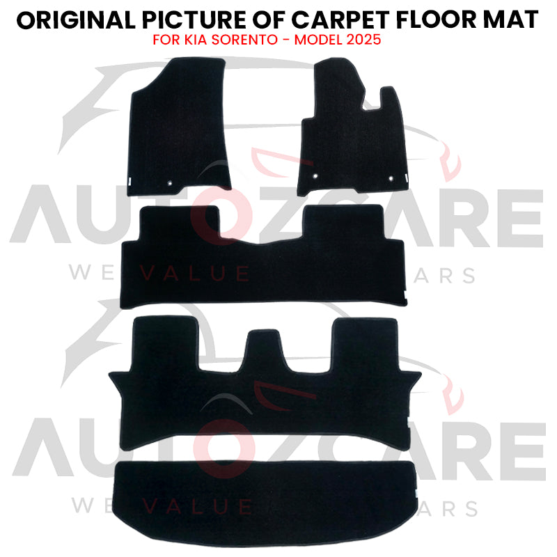 Kia Sorento Fitting Carpet Floor Mat 5PCS - Model 2025