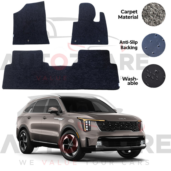 Kia Sorento Fitting Carpet Floor Mat 5PCS - Model 2025