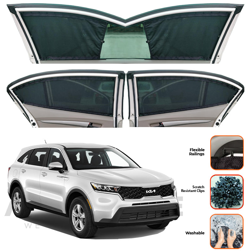 Kia Sorento Custom Car Sliding Curtains - Model 2021-2024