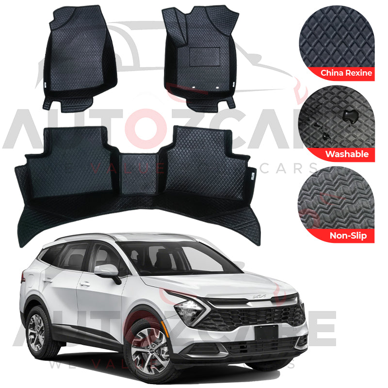 Kia Sportage China Rexine Floor Mat (Tray Style) 3PCS - Model 2025