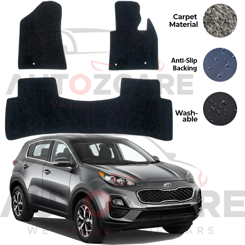 Kia Sportage Fitting Carpet Floor Mat 3PCS - Model 2019-2024