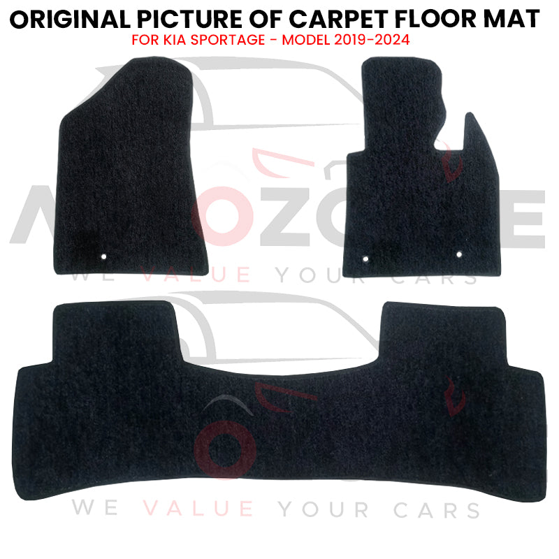 Kia Sportage Fitting Carpet Floor Mat 3PCS - Model 2019-2024