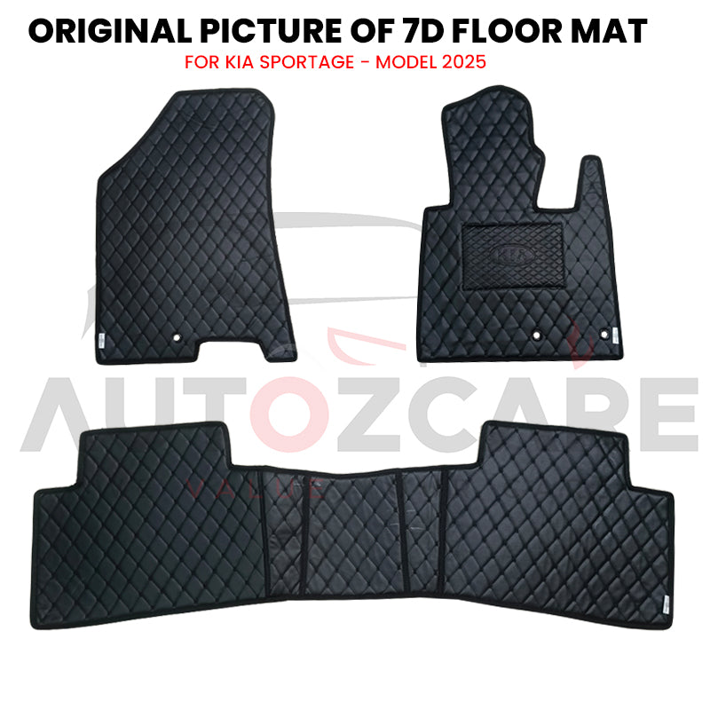 Kia Sportage 7D Floor Mats (Flat Style) 3PCS - Model 2025