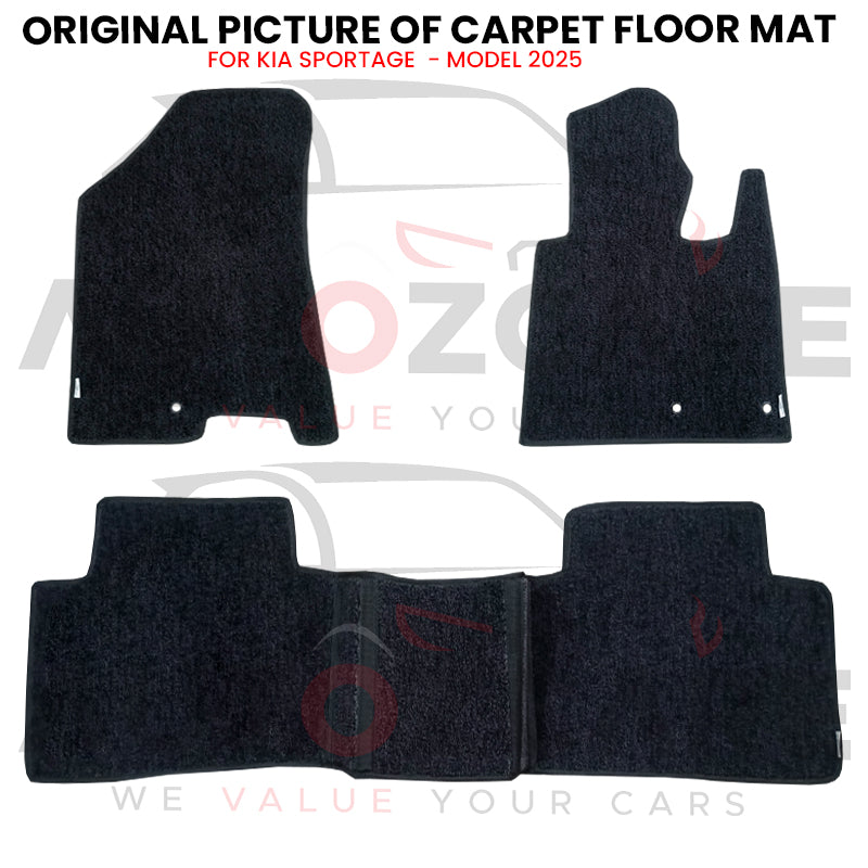Kia Sportage Fitting Carpet Floor Mat 3PCS - Model 2025