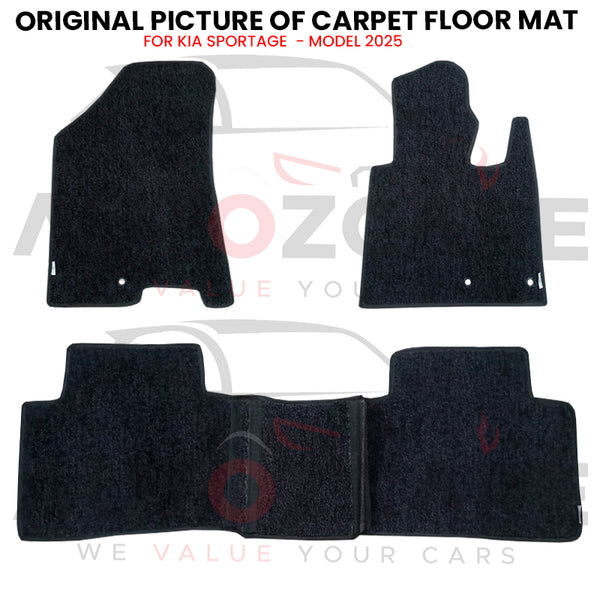 Kia Sportage Fitting Carpet Floor Mat 3PCS - Model 2025