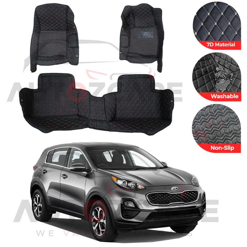 Kia Sportage 7D Floor Mat (Tray Style) 3PCS - Model 2019-2024
