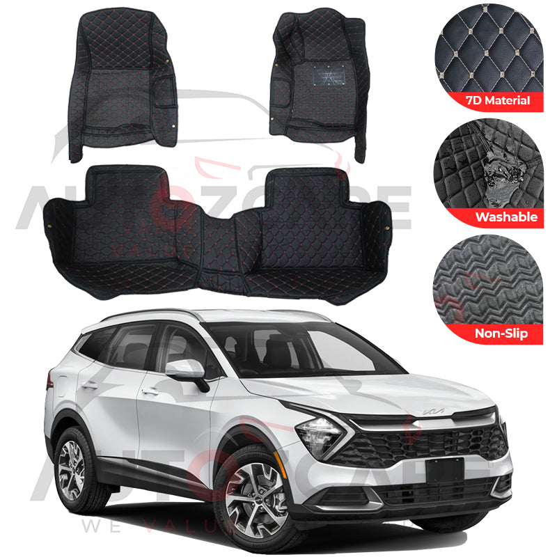 Kia Sportage 7D Floor Mat (Tray Style) 3PCS - Model 2025