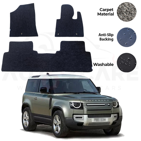 Land Rover Defender Fitting Carpet Floor Mat 3PCS - Model