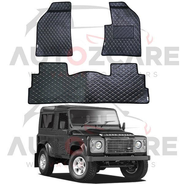 Land Rover Defender 7D Floor Mats (Flat Style) 3PCS - Model 1990-2016