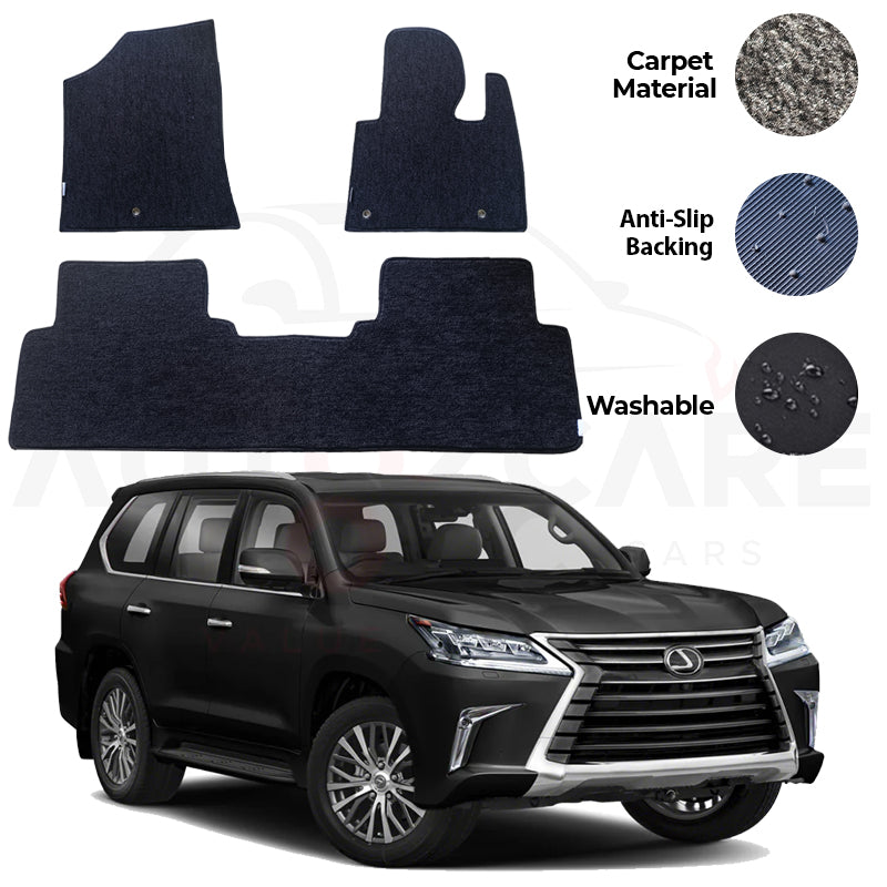 Lexus LX570 Fitting Carpet Floor Mat 3PCS - Model 2016