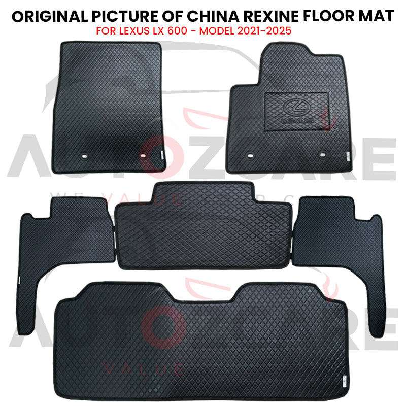 Lexus LX 600 China Rexine Floor Mat 6PCS - Model 2021-2025
