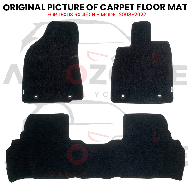 Lexus RX 450H Genuine Fitting Carpet Floor Mat 3PCS - Model 2008-2022