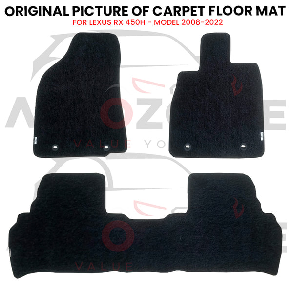 Lexus RX 450H Genuine Fitting Carpet Floor Mat 3PCS - Model 2008-2022