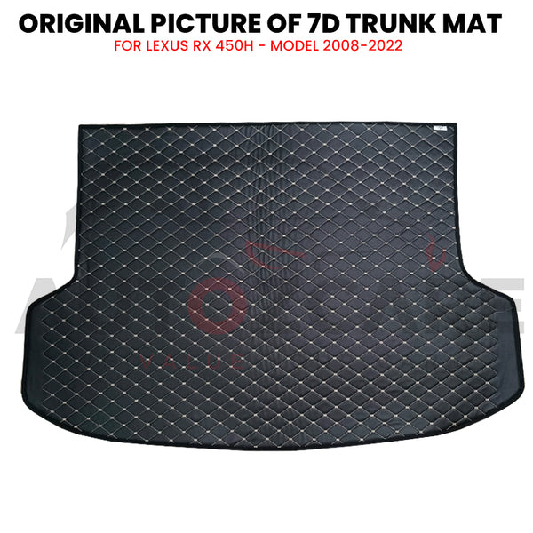 Lexus RX 450H 7D Custom Car Trunk Mat - Model 2008-2022