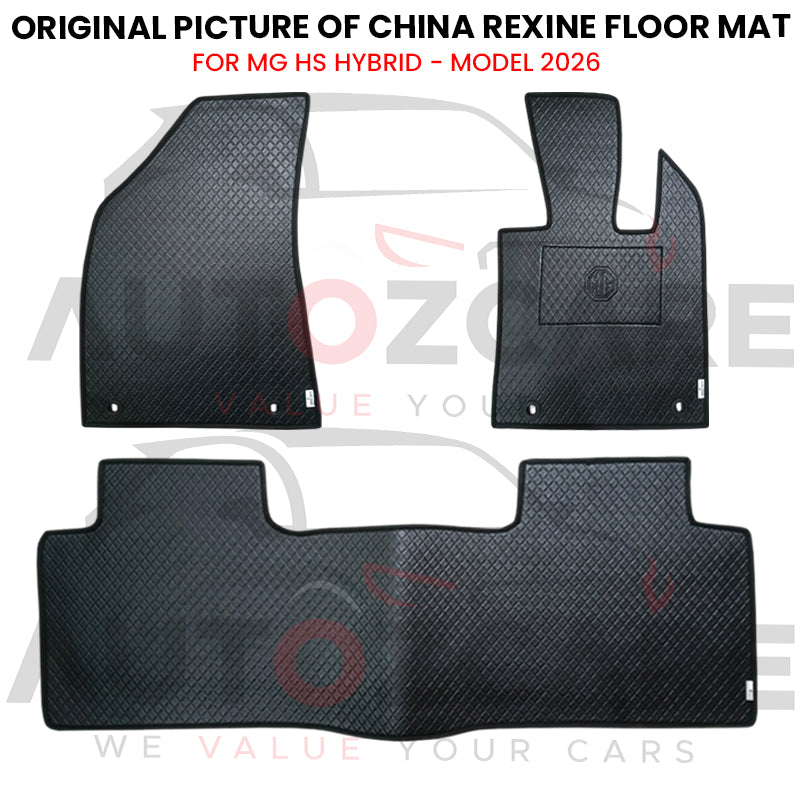 MG HS Hybrid China Rexine Floor Mat 3PCS - Model 2026