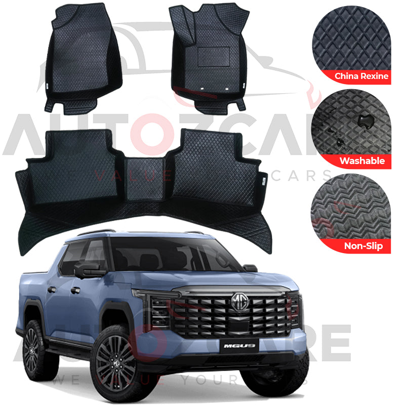 MG U9 China Rexine Floor Mat (Tray Style) 3PCS - Model 2025-2026