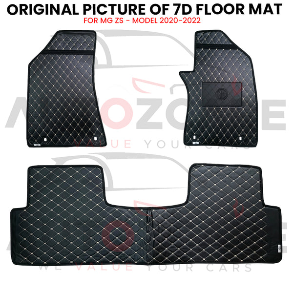 MG ZS 7D Floor Mat (Flat Style) 3PCS - Model 2020-2022
