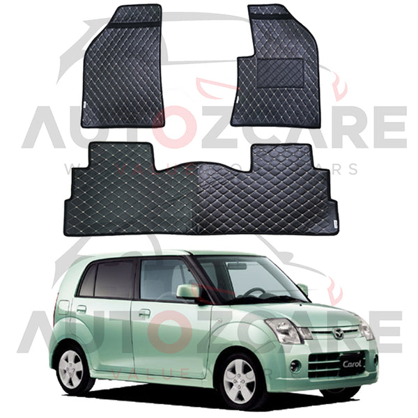 Mazda Carol 7D Floor Mat ( Flat Style ) 3PCS - Model 2004-2009