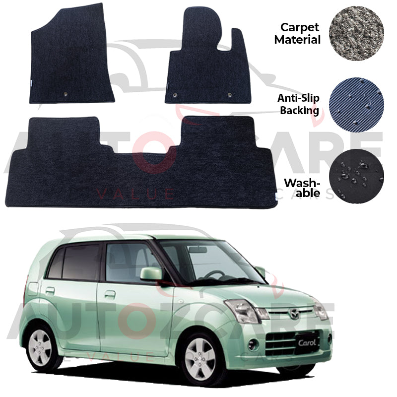 Mazda Carol Genuine Fitting Carpet Floor Mat 3PCS - Model 2004-2009