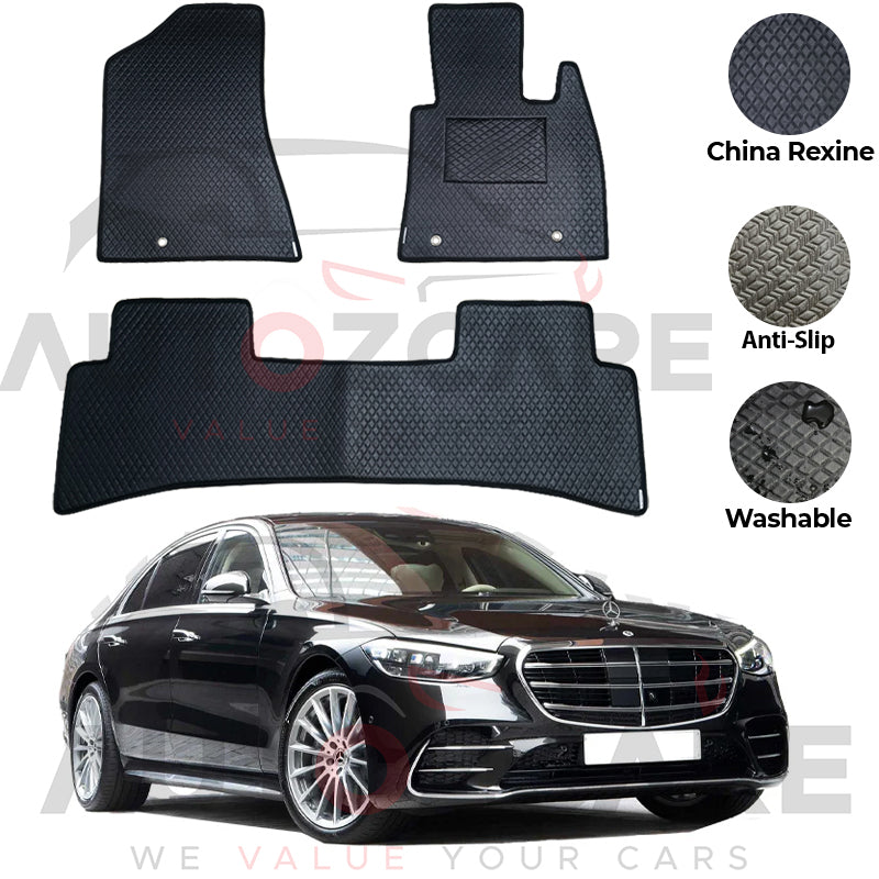 Mercedes S580e China Rexine Floor Mat 3PCS - Model 2022-2025