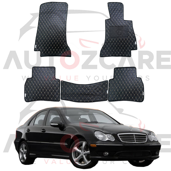 Mercedes C200 7D Floor Mat (Flat Style) 5PCS - Model 2001-2007