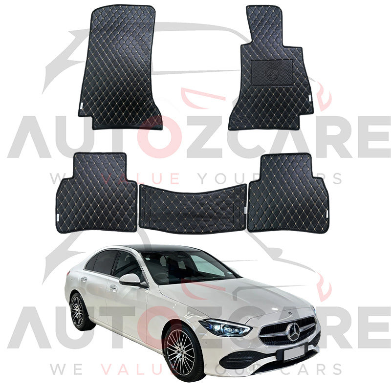 Mercedes C200 7D Floor Mat (Flat Style) 5PCS - Model 2022-2025