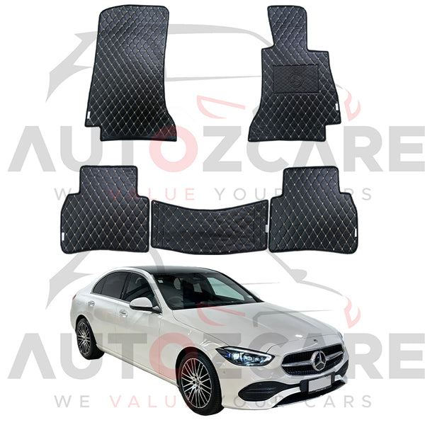 Mercedes C200 7D Floor Mat (Flat Style) 5PCS - Model 2022-2025