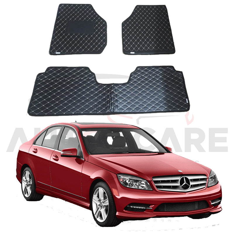 Mercedes C Class 7D Floor Mat ( Flat Style ) 3PCS - Model 2014-2018 - AutozCare Pakistan