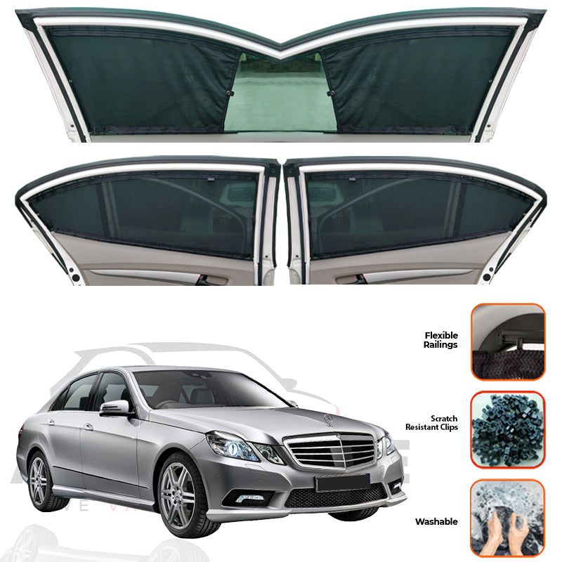 Mercedes E250 Custom Car Sliding Curtains - Model 2009-2025