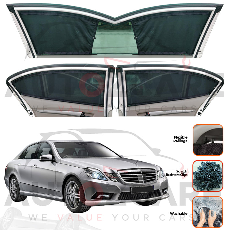 Mercedes E250 Custom Car Sliding Curtains - Model 2009-2025