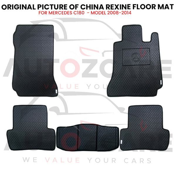Mercedes C180 China Rexine Floor Mat 5PCS - Model 2008-2014
