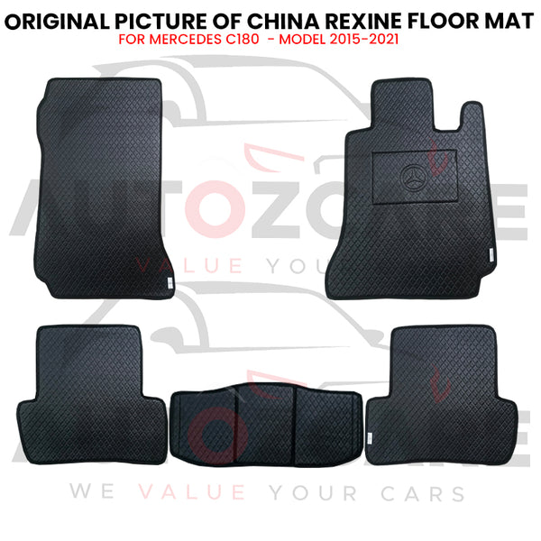 Mercedes C180 China Rexine Floor Mat 5PCS - Model 2015-2021