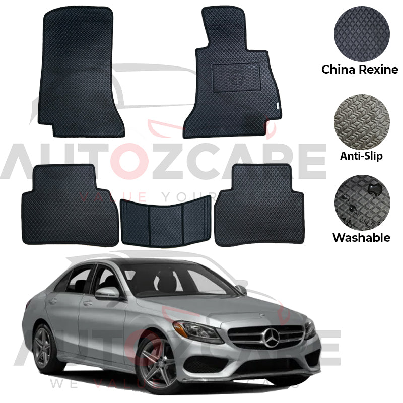 Mercedes C200 China Rexine Floor Mat 5PCS - Model 2015-2021