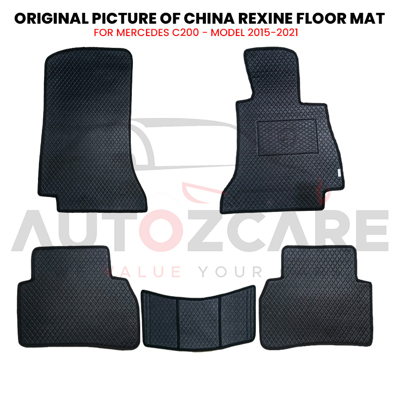 Mercedes C200 China Rexine Floor Mat 5PCS - Model 2015-2021