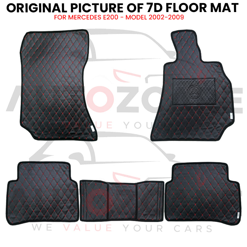 Mercedes E200 7D Floor Mat (Flat Style) 5PCS - Model 2002-2009